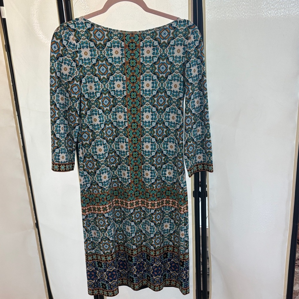 Chic Geometric Long Sleeve Dress